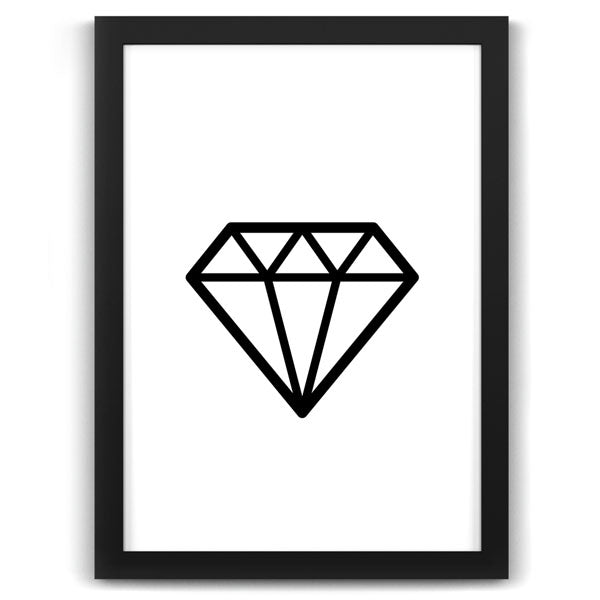 Black Diamond Geo Nursery Print