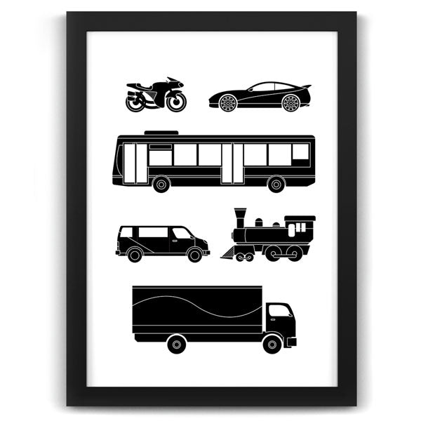 Transport Vehicles Nursery Print