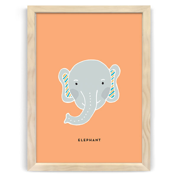 Face Elephant Nursery Print