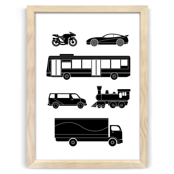 Transport Vehicles Nursery Print