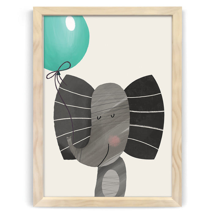 Party Elephant Nursery Print