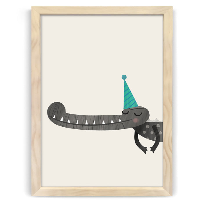 Party Crocodile Nursery Print