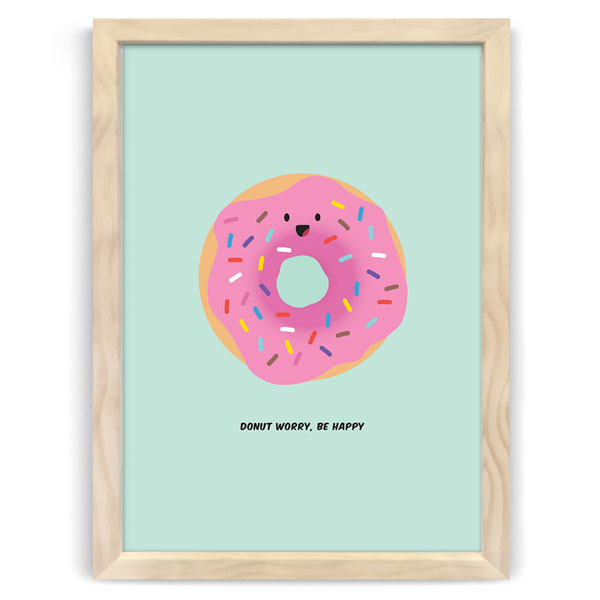 Donut Worry Nursery Print