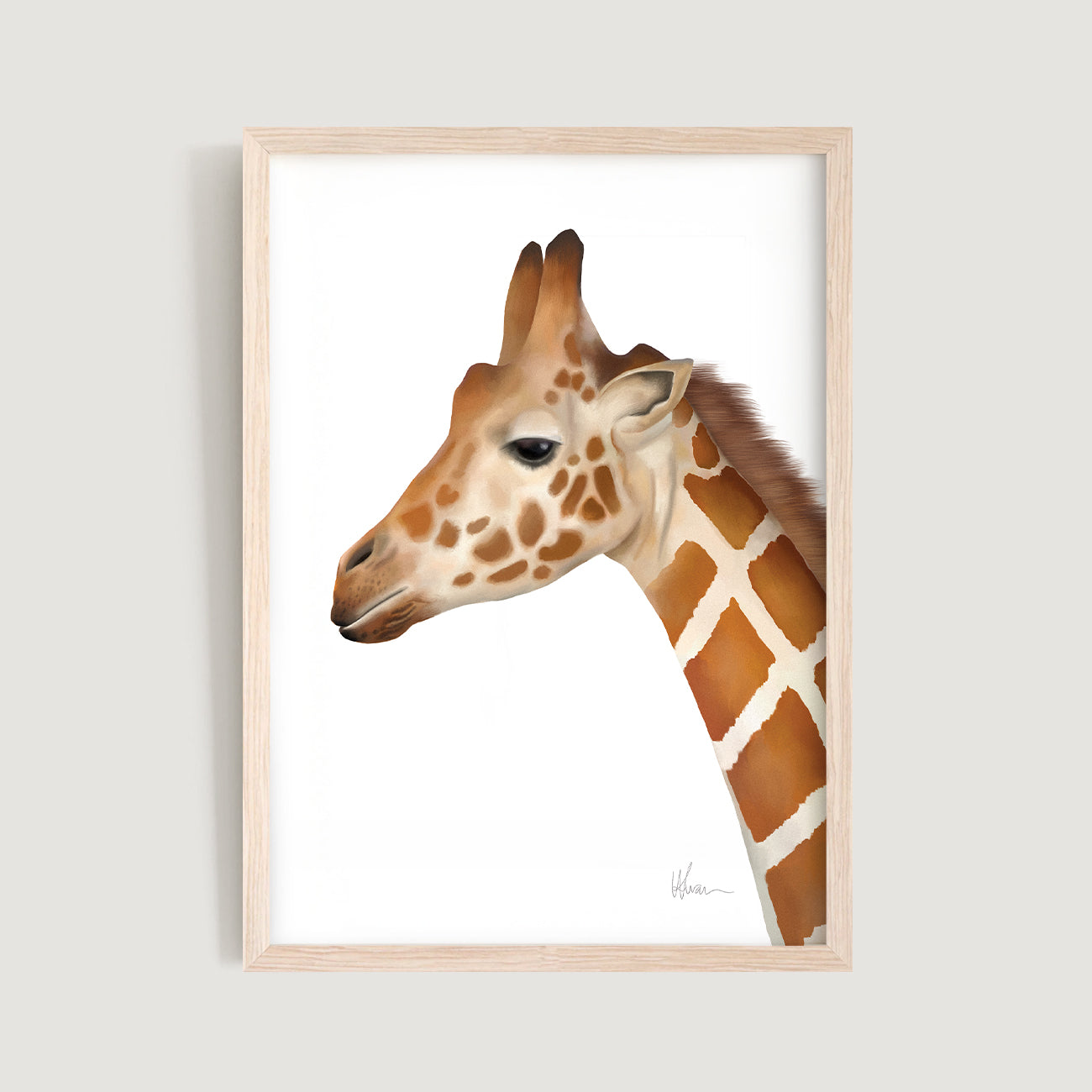 Safari Giraffe Nursery Print
