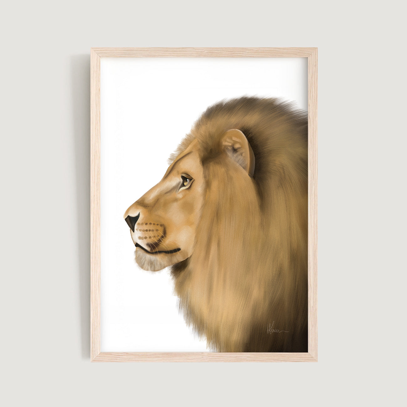 Safari Lion Nursery Print