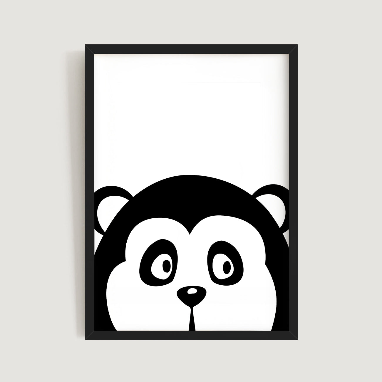 Peek-a-boo Monkey Nursery Print