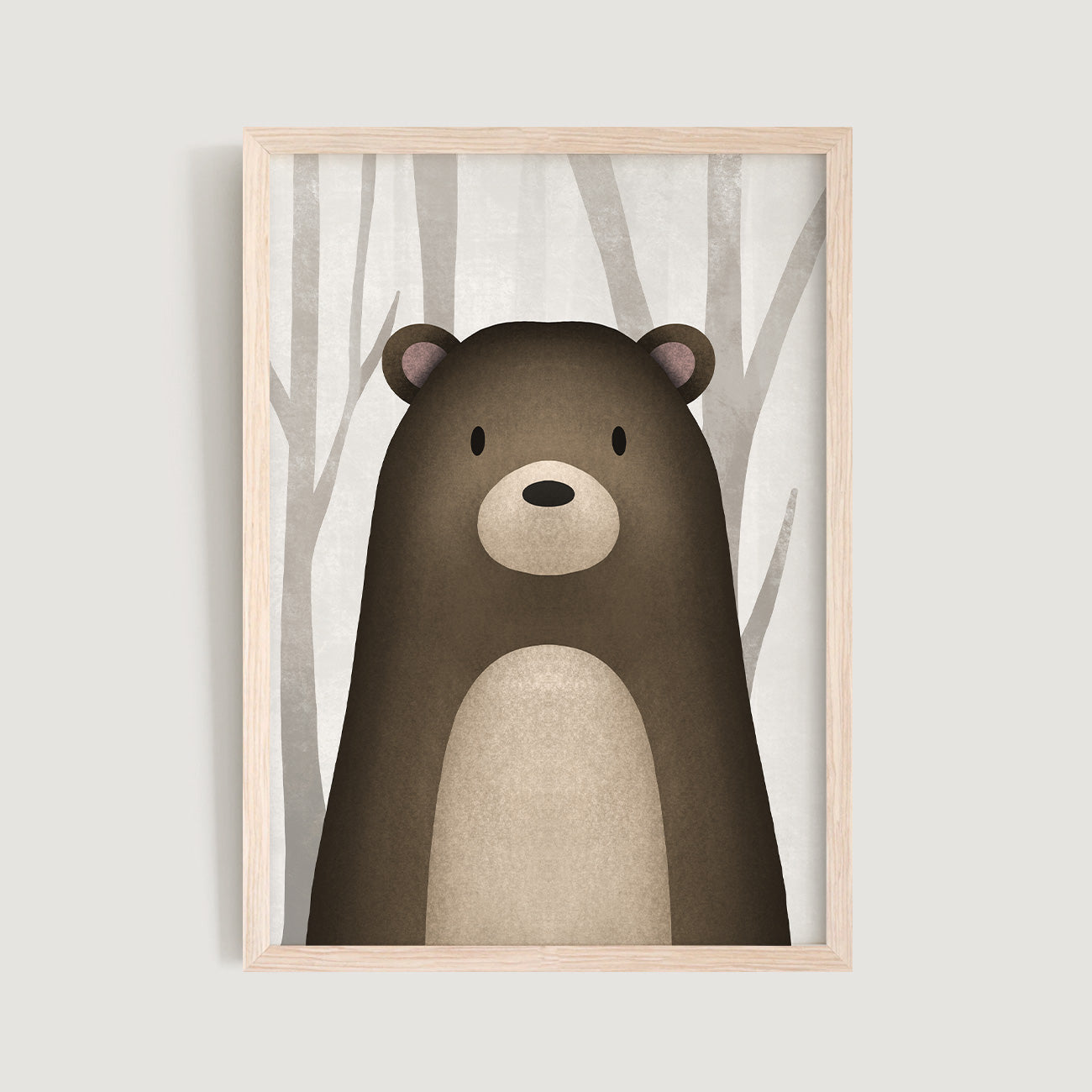 Woodland Bear Nursery Print