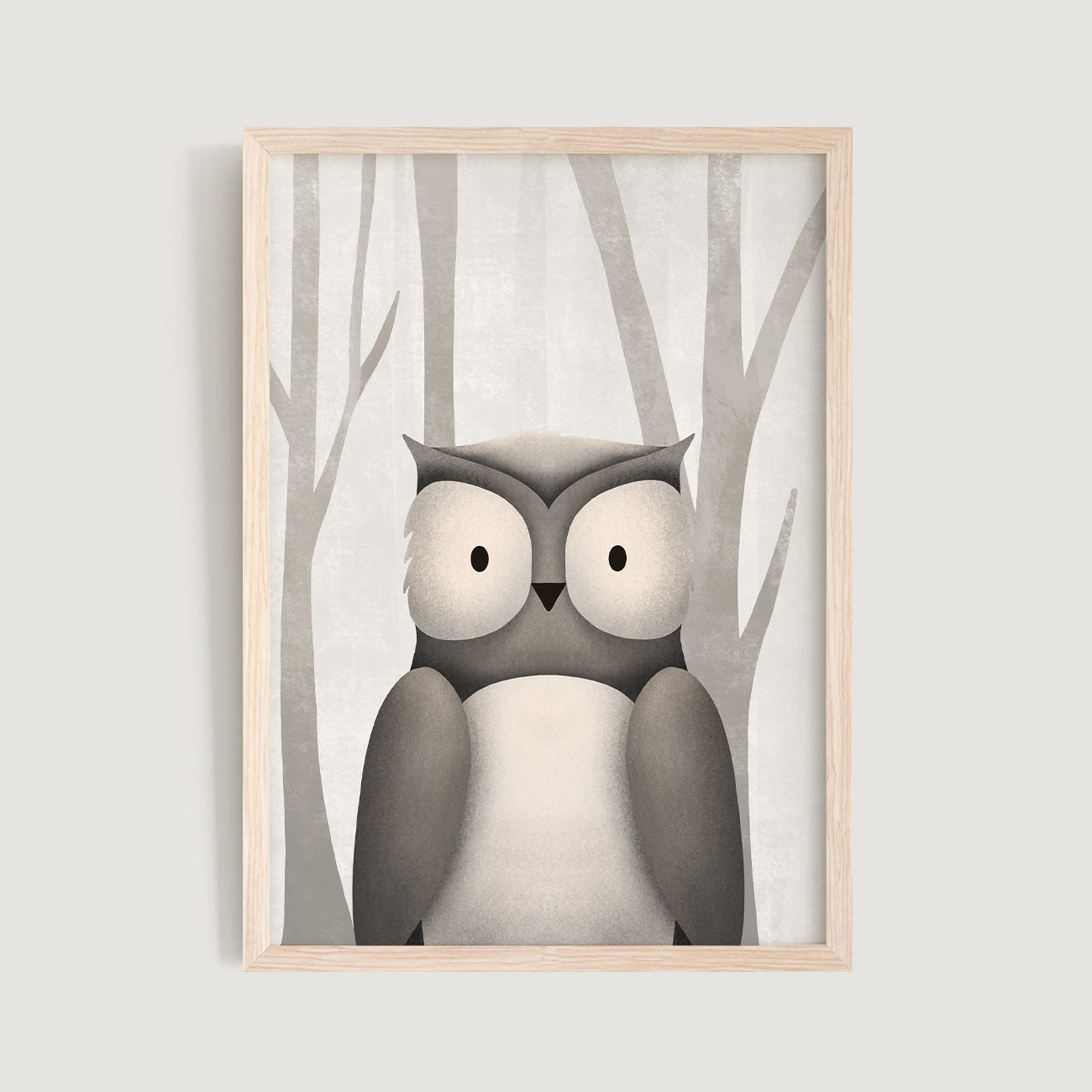 Woodland Owl Nursery Print