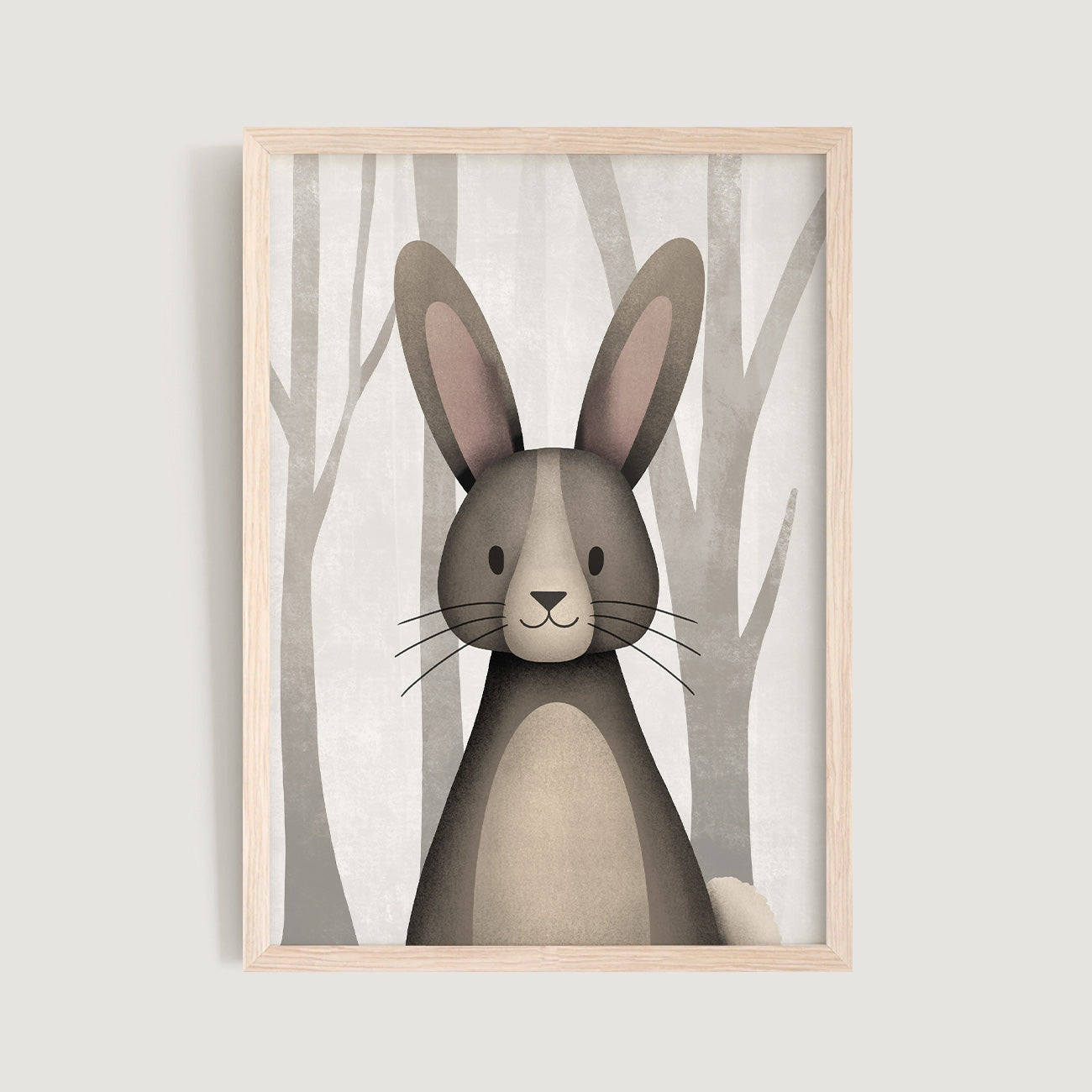 Woodland Rabbit Nursery Print
