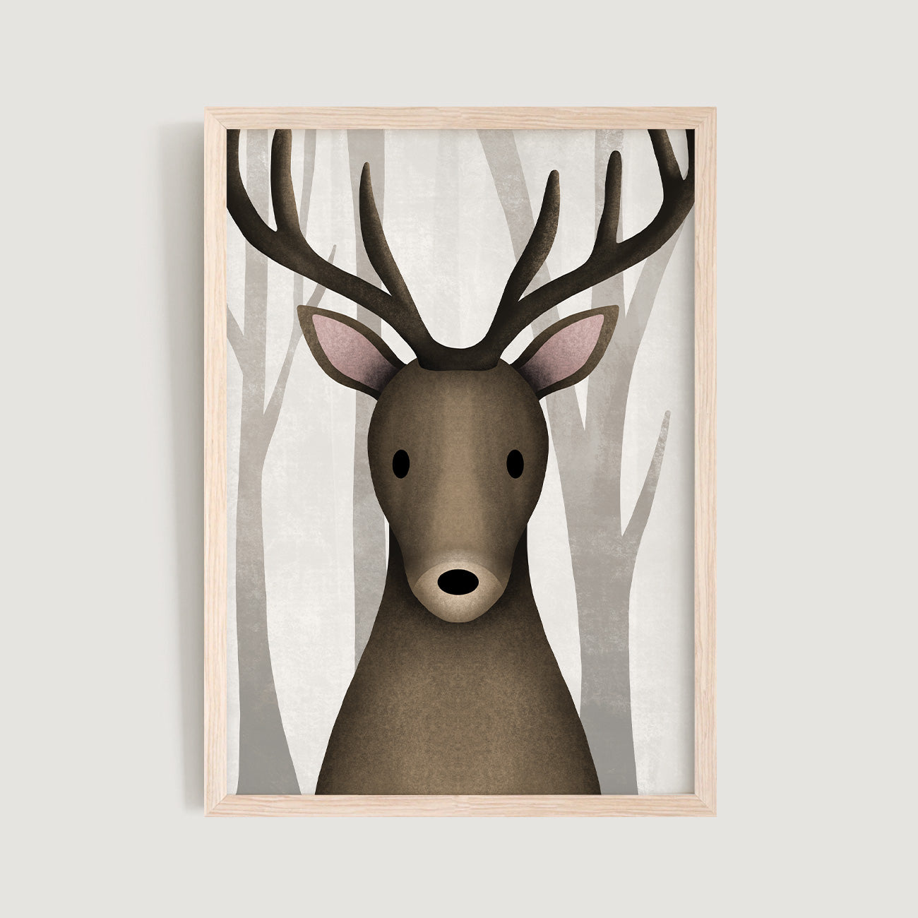 Woodland Stag Nursery Print