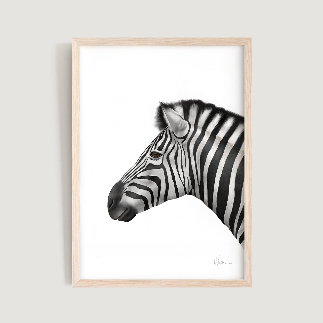 Safari Zebra Nursery Print